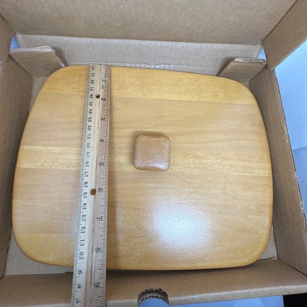 Longaberger WoodCrafts Maple Wood Basket Lid Mothers Day 53031 Natural 10.25x8.5